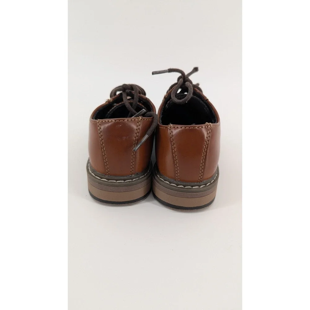 Bruno Marc Boys Cognac Brown Cap Toe Oxford Dress Shoes SBOX211K Size 10 Toddler